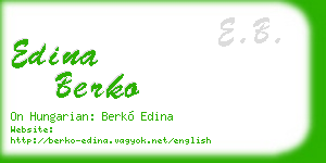 edina berko business card